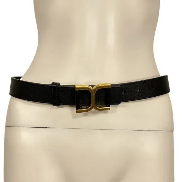 Chloe Leather Black Marcie Belt Size S - Picture 4 of 5